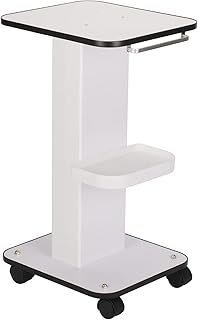 MYOYAY Beauty Salon Trolley Cart with Wheels Aluminum Alloy Salon Spa Rolling Trolley Stand Mobile Cart 3 Tier Rolling Cart Beauty Instrument Storage Tray Load 165lbs