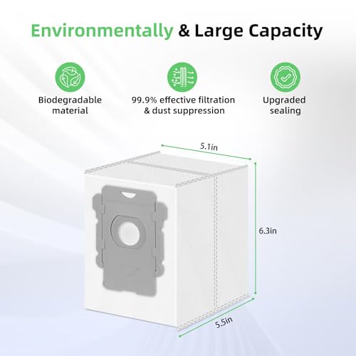 Image of 14 Pack i7 415X 104 Replacement Vacuum Bags Compatible with iRobot Roomba