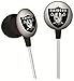 iHip NFF10200OAK NFL Oakland Raiders Mini Ear Buds, Silver/Black