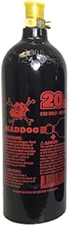 Maddog 20 Oz Refillable Aluminum CO2 Paintball Tank Bottle- 1 Pack