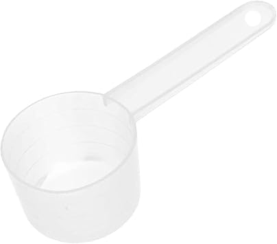 Measuring Spoon, Dosing Spoon 50 ml, 25 g Transparent with Scale 10 ml, 20 ml, 30 ml, 40 ml, 50 ml Scales Clear