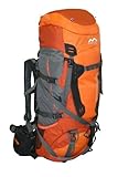 MONTIS NADEL 60+20 Trekking-Rucksack, Wander-Rucksack & Reise-Rucksack in einem, ermöglicht dank Regenschutz auch Kletter- & Campingtouren, im Militär-Rucksack Look mit viel Extras & Belüftungssystem