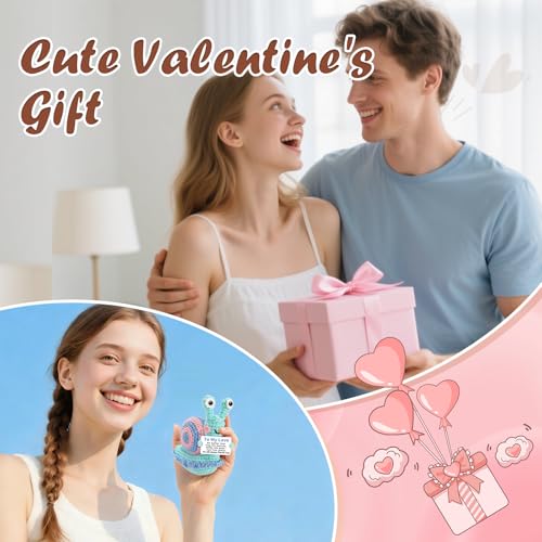 Image of Hoedia Positive Crochet Animal Gifts for Her Him Boy Girl Friend, Christmas Home Decorations Emotional Inspirational Support Snail, Women's and Men's Present for Valentine Birthday Anniversary