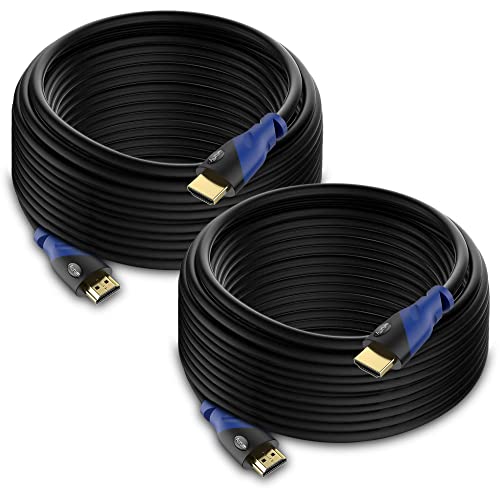 AURUM CABLES 4K HDMI Cable 30ft Long 2 Pack, 4K@60Hz High Speed HDMI Cord with Ethernet, Supports UHD Resolution, ARC, 3D, CL3 Certified - Compatible with HDTV, PC, Laptop, PS3, Xbox, Blu-ray
