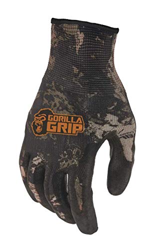 Gorilla Grip Work Gloves with Grip, All Purpose Gloves for Fishing, Outdoor Work, and Automotive Work | Color: Veil Wideland| Size: Medium