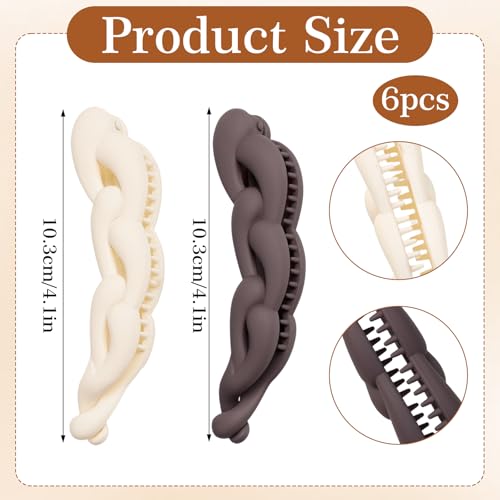 Clip de cabello clásico banana 6 piezas para mujer miniatura 2