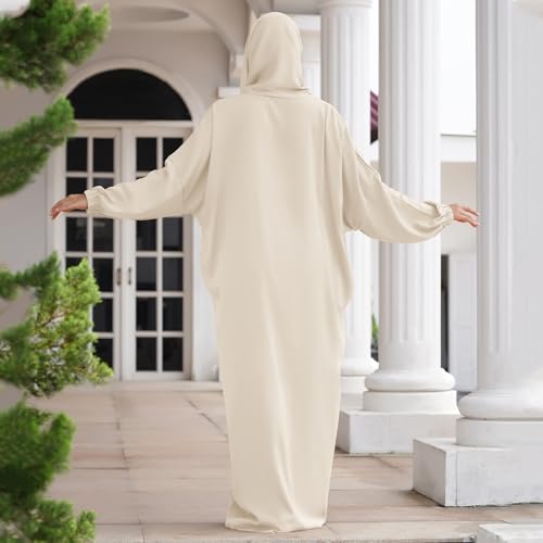 IBTOM CASTLE Jilbab for Muslim Women Modest Prayer Abaya with Hijab Islamic Dubai Middle East Turkey Kaftan Eid Ramadan Robe2