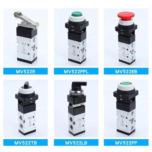 Válvula mecánica neumática MV322 manual de 5 vías, solución para control de aire instantáneo 7