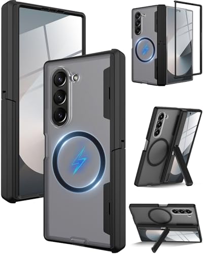 Miimall Ή Galaxy Z Fold 6 یP[X MagSafe qWی KXtBt X^h }bg ϏՌ y  ΂ݖh~ h~ Sʕی MNV[ Z tH[h6 X}zP[X Samsung 