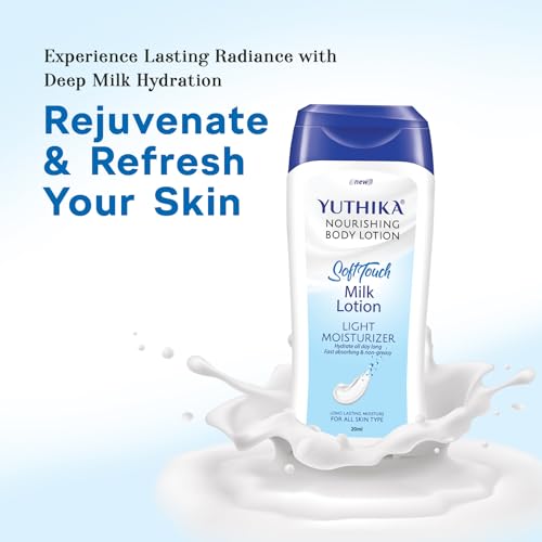 Image of Yuthika Soft Touch Milk Body Lotion for Women & Men, (24pc of 20ml Each) Hydrating, Fast Absorbing, Non-Greasy Lotion for Soft, Smooth Skin, All Skin Types