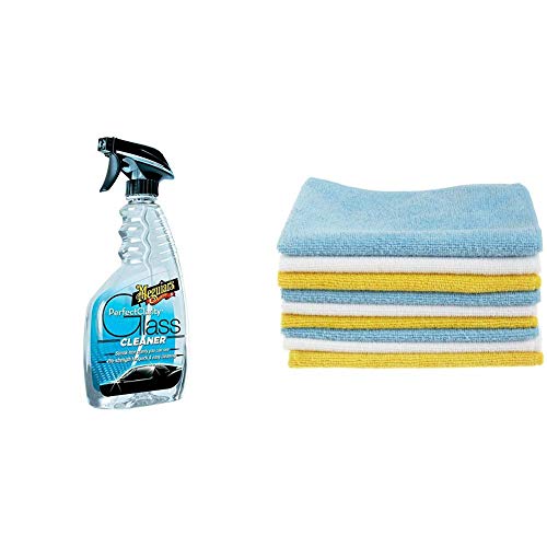 Nettoyant vitres Meguiar's G8216F résout les reflets avec les microfibres Amazon Basics