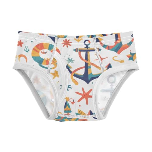 KLL Nautical Simple Anchors Baby Boys Soft Briefs Underwear Cute Children Undies
