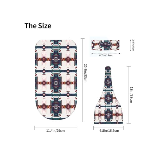 Image of Western Southwest American Aztec Baby Stuff Swaddle Blanket Wrap Baby Newborn Blanket Soft Stretchy with Headband Hat Set Gift for Infant Boy Girl