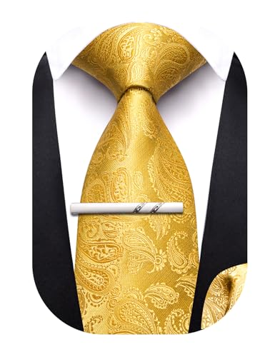 Image of Barry.Wang Boys Ties School Pre-Tied Kids Necktie Handkerchief Clip Set Uniforms Child Ties for 8-14 Years Wedding Party