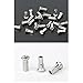 Lightweight Bicycle Spoke Caps Bike Spoke Nipples for Cycling Equipment 50 Pieces (Silver 14mm)