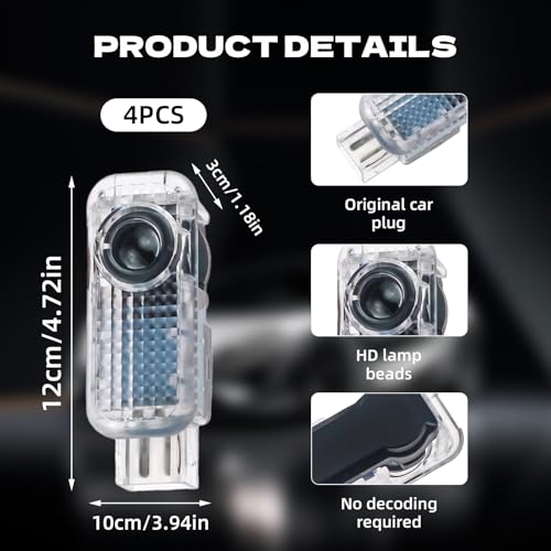 Luces de proyector para puerta de coche VINSPIRE accesorios led de cortesía 2