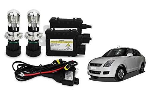 RS Enterprises Cars Maruti Suzuki Swift Dzire 2009 H4 - HID Conversion Light Kit ( 2 HID Light , 2 Blaster , Wiring ) Vehicle HID Kit for Car Headlight