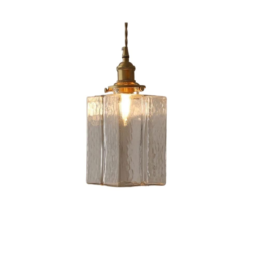 SXECAEPS Creative Design Of Glass Chandelier Square Modern Corridor Hall Decorative Simple E27 Socket Ceiling