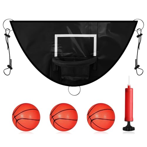 Panier de basket pour trampoline idéal pour animer les après-midis de jeux au jardin