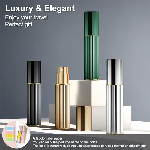 Fiwecos Perfume Travel Refillable Bottle Cologne Portable Atomizer Fragrance Scent Sprayer Pump Fill from Bottom Mini Pocket Size 5ml for Travel Essentials & Best Gift - Image 8