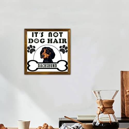 Panneau mural chien Teckel en bois 30x30 cm pour salon - 6