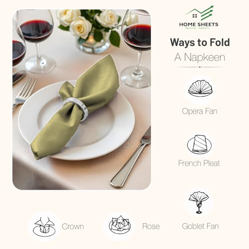 Image of 100% Cotton Dinner Napkins 12x12 Inch, Soft & Durable, Reusable Cloth Napkins for Dining, Events, and Everyday Use (Taupe, Set of 25 (12x12))