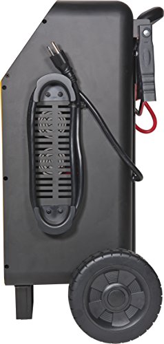 DEWALT DXAEC210 70 Amp Rolling Battery Charger: 210 Amp Engine Start, 2 Amp Maintainer, 120V AC Outlet, 3.1A USB Port, Battery Clamps