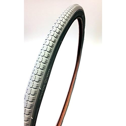 Unbekannt Rollstuhlreifen 24 x 1 3/8, (37-540), grau, Luft Reifen für Standard Rollstühle, Blockprofil