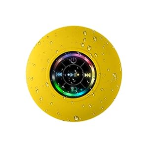 Dubbulon Waterdichte luidspreker voor de douche, draadloze badkamerluidspreker met zuignap, waterdicht en draadloos 5.0 voor douchen, weerkijken, fietsen, wandelen en kamperen