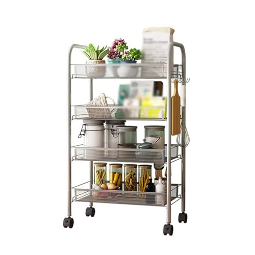 Carrito de cocina de 4 niveles para organizar frutas y verduras