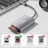 UANTIN CFexpress Type B Card Reader with USB C 3.2 Gen 2 10Gbps [Aluminum Shell & Nylon Braided] USB C High-Speed Type B CF expree Adapter Compatible with Windows/Mac/Linux/Android - Not for XQD Card - Image 2