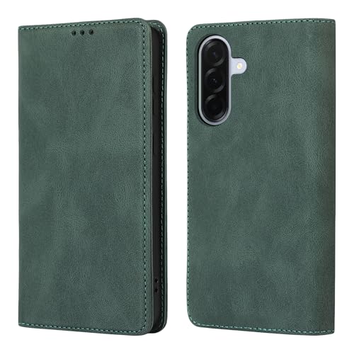 Étui Samsung Galaxy A36 5G vert mousse en cuir synthétique à rabat