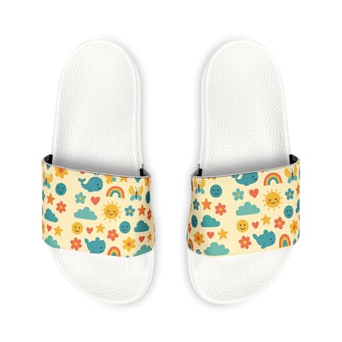 Youth Slide Sandals – Colorful Floral Design for Summer Fun | Lightweight, Quick-Dry, Slip-On Shoes for Beach & Vacation2