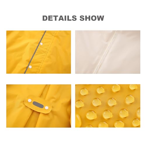 Kids Raincoats, Rain Jacket for Boys Girls Waterproof Rain Wear Rain Poncho Reusable Rainwear3