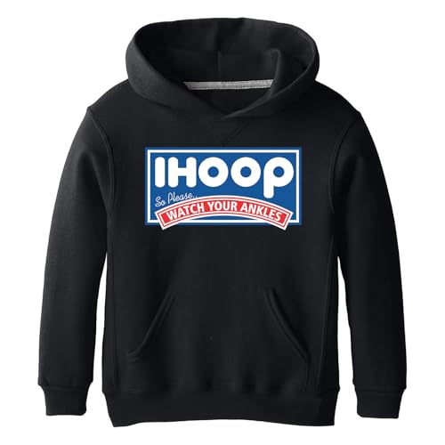 mocweephi Kids Boys Fashion I Hoop so Please Watch Your Ankles IHOOP Hoodie Black