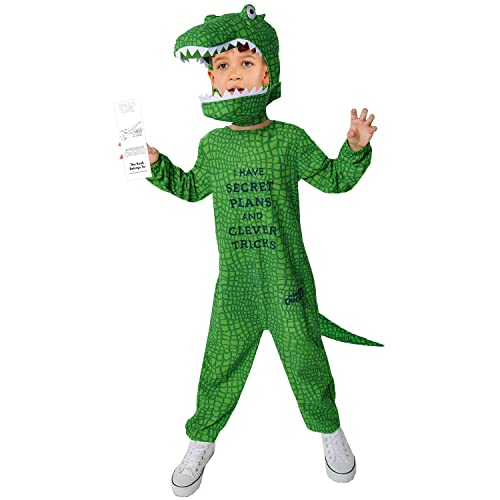 Amscan 9916915 – Disfraz oficial de Roald Dahl para niños, diseño de cocodrilo, 6-8 años