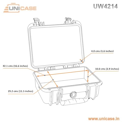 Image of UNICASE Heavy Duty Waterproof Protective Hard Shell Plastic Pelican case for Drones, Cameras & Accessories and Electronic Equipment�s Carry Case Empty (UW4214)