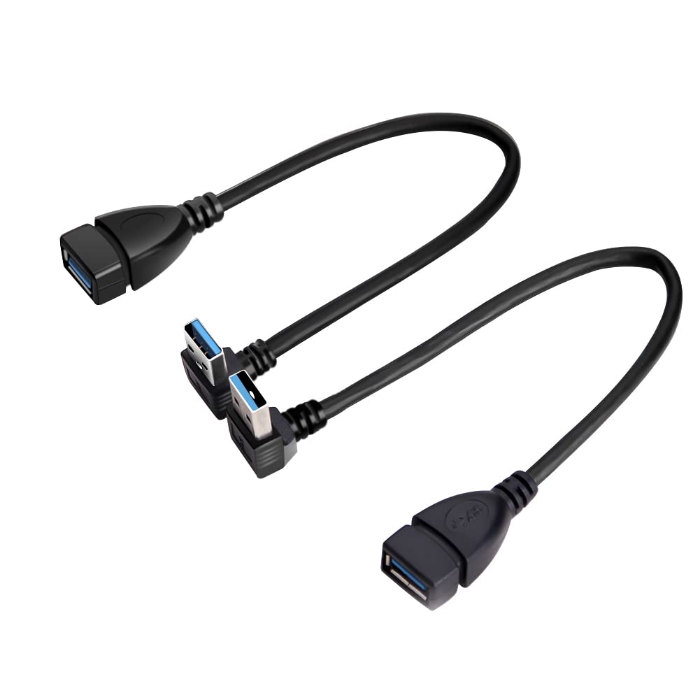 SuperSpeed 2 Cavi Prolunga USB 3.0 Ad Angolo: 20 Cm, Maschio-femmina, Sinistro E Destro, 5 Gbps