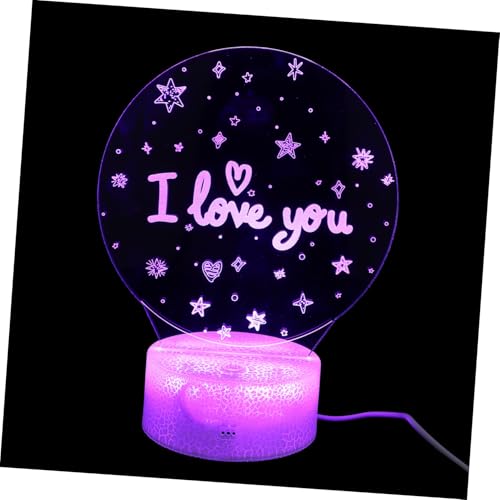 NUOBESTY 1Juego LED Decorativa De Mesa De Creativa Con Base De Craquelado Para Dormitorio y Uso Decorativo De Mesa Cabecera