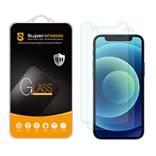 Supershieldz (2 Pack) Designed for iPhone 12 Mini (5.4 inch) Tempered Glass Screen Protector, Anti Scratch, Bubble Free