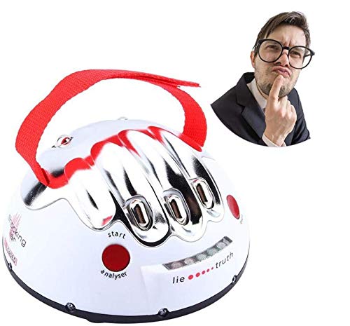 Canyita Prueba de polígrafo, Detector de mentiras de Descarga eléctrica Ajustable Polígrafo Juego para Adultos Verdad Sorprendente Mentiroso
