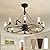 POWIFY 36 Inch Farmhouse Ceiling Fans with Lights Vintage Rustic Chandelier Ceiling Fan with Remote Double-Sided Modern Farmhouse Chandelier for Kitchen Dining Room Living Room Bedroom Indoor