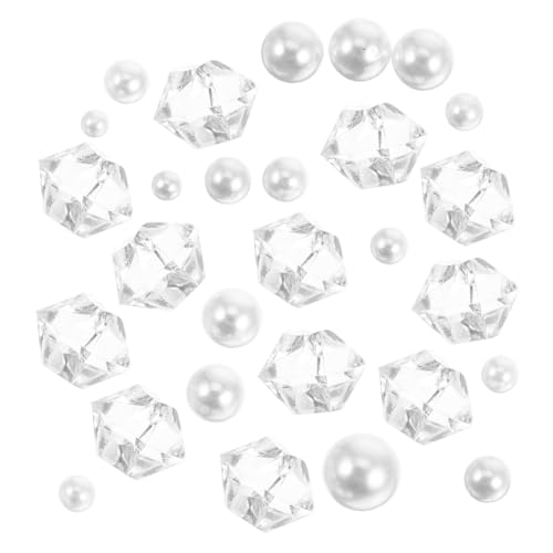 Toddmomy Aquarium Decorative Stones Pearl Color Quartz Crystal Chips Fish Gravel Fish Tank Substrate Marbles for Vase Filler