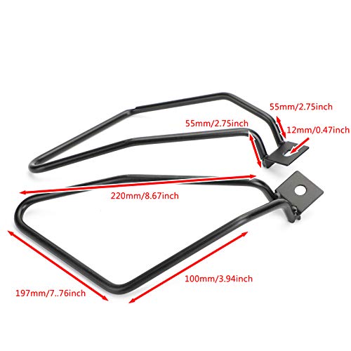 Black Saddlebag Support Mounting Bracket for Sportster 883 Fat bob FXDF Dyna BK miniatura 3