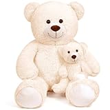 SNOWOLF FamilyBears Grand Ours en Peluche - Jouet - pour Enfants et Amis - Beige...