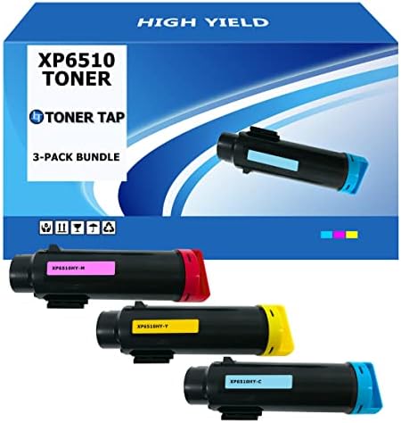 Toner Tap Compatible XP6510 for Workcentre 6515 6515DNI 6515DN 6515N Phaser 6510 6510DNI 6510DN 6510N Replacement for 106R03477 106R03478 106R03479 (High Yield 3-Pack Bundle)