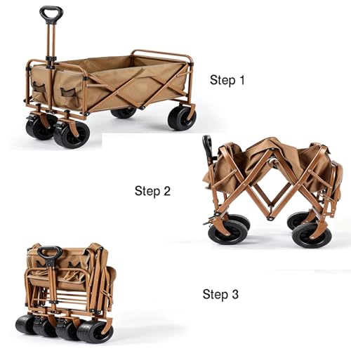 Carro plegable de gran capacidad resistente para transporte en actividades al aire libre 7