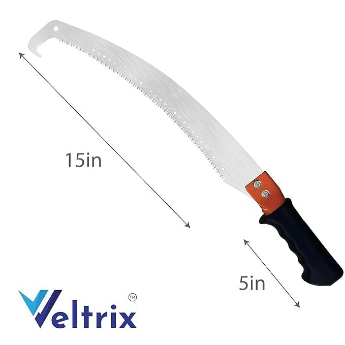 Veltrix Pruning Gardening Saw | Sharp Blade Hand Saw for Tree, Branch & Wood Cutting | Lightweight, Durable Tool for Camping & Outdoor Use (Single Hook 21inch) - Image 3 thumbnail