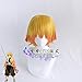 Produktbild Demon Slayercosagatsuma Zenitsu Gelb Farbverlauf Orange Level Umgedrehtes kurzes Haar Cosplay Perücke