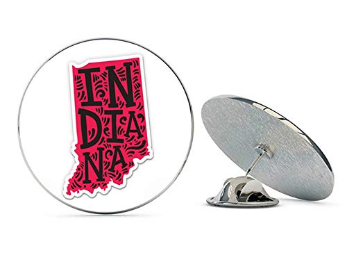 Indiana Shape Cute Letters Native Local Metal 0.75